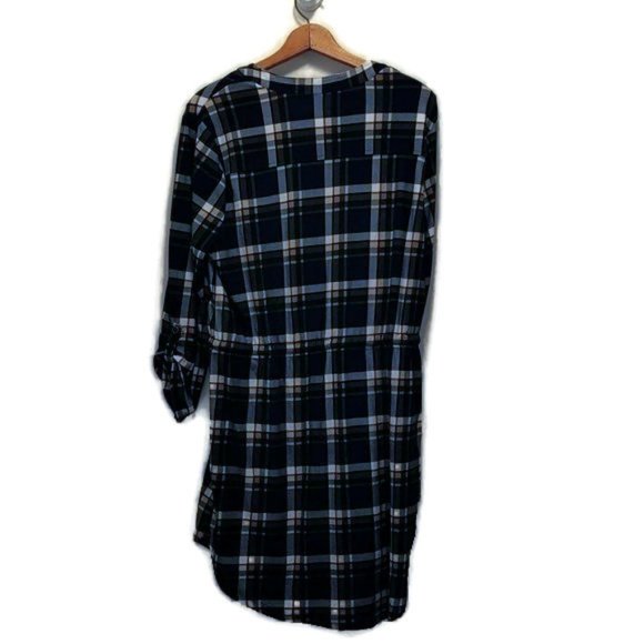 Bobbie Brooks Women's Size XL Plaid Print One Piece Lounge Dress Night Shirt - Picture 6 of 11